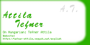 attila tefner business card